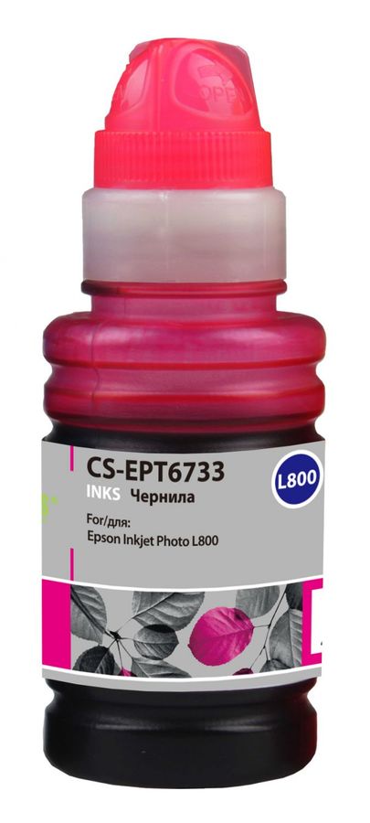 Чернила Cactus CS-EPT6733 (пурпурный) для для Epson L800 100мл