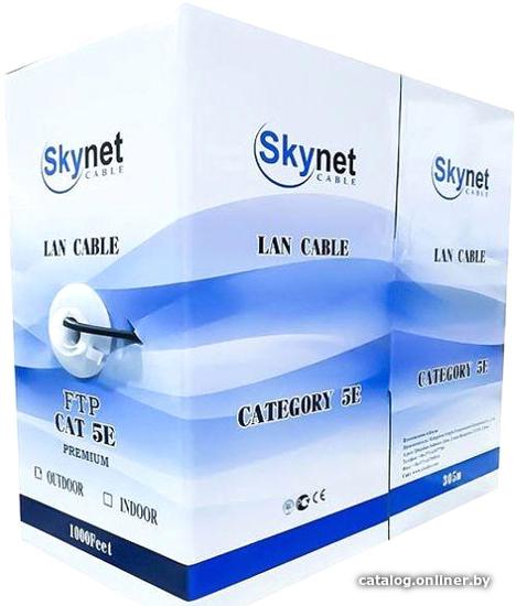 Кабель сетевой UTP SkyNet Light (CSL-UTP-4-CU) (indoor 4x2x0,46, медный, FLUKE TEST, кат.5e, однож., 305 м, box, серый)