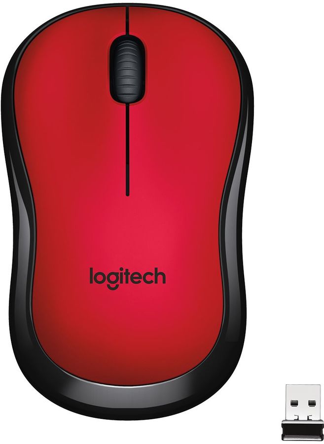 Mouse Wireless Logitech M220 Silent (910-004880) Red, USB, RTL