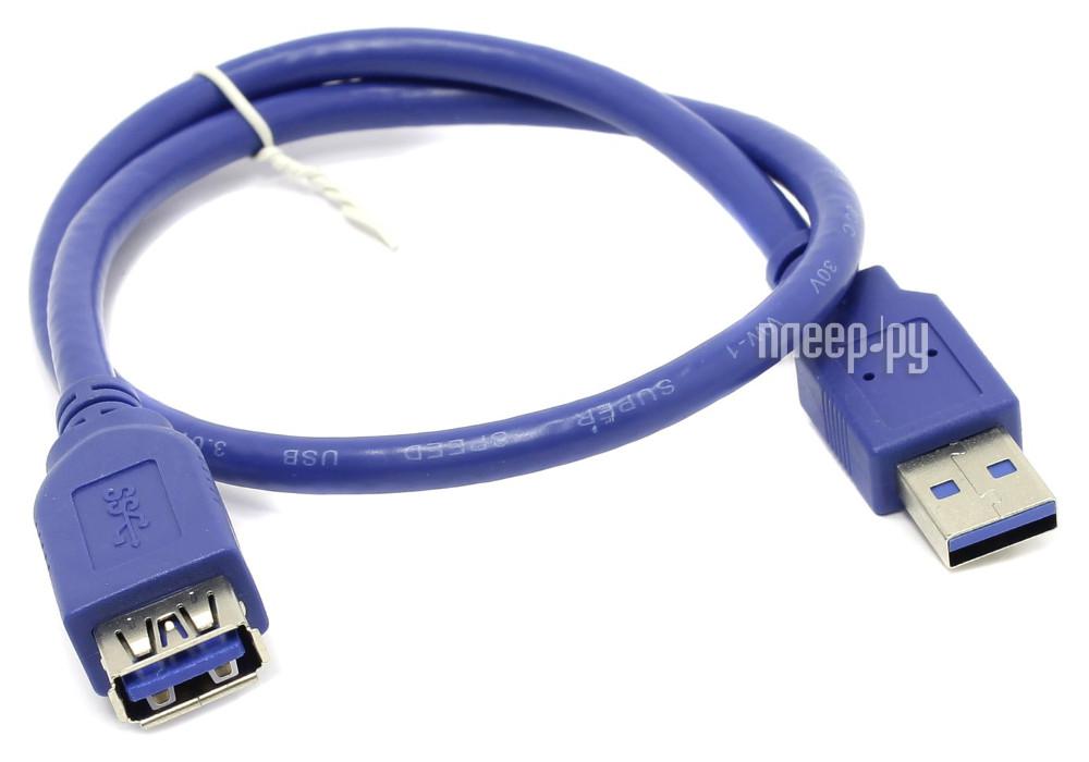 Кабель USB 3.0 A-A 0.5m (удлинитель) VCOM (VUS7065-0.5м) 
