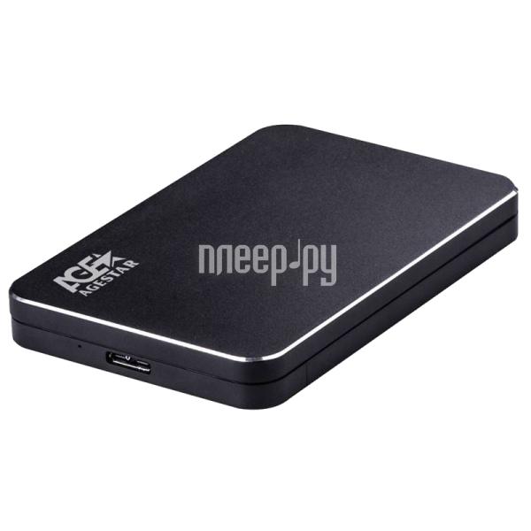 External case for HDD 2,5" AgeStar 3UB2A18 Black (2.5", SATA, USB3.0) 83x14x130мм RTL