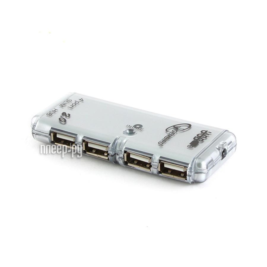 USB HUB Gembird UHB-C244 (разветвитель 4xUSB2.0, Grey)