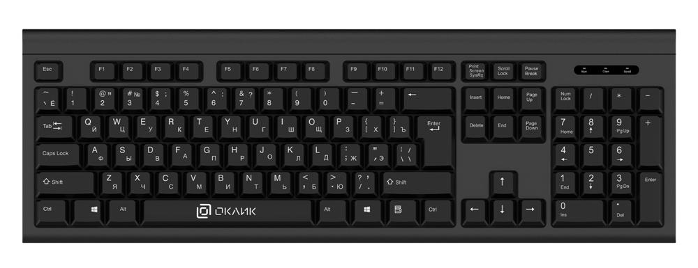 Клавиатура + мышь Oklick 600M Black USB