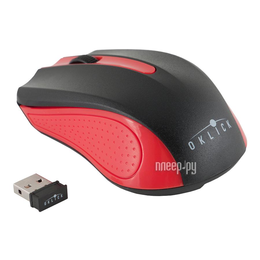 Mouse Wireless Oklick 485MW Black-Red