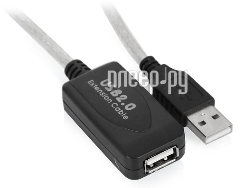 Кабель USB 2.0 Am-Af 20.0m (удлинитель) VCOM (VUS7049-20м) RTL