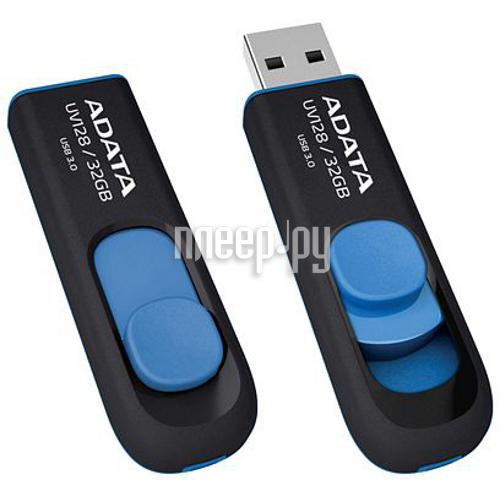 32 Gb USB3.0 A-Data DashDrive UV128 (AUV128-32G-RBE), Black-Blue