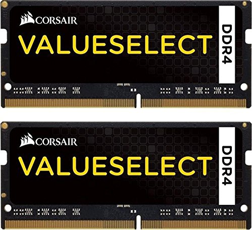 SO-DIMM DDR4 16GB KITof2 PC-17000 2133Mhz Corsair ValueSelect (CMSO16GX4M2A2133C15) CL15 15-15-15-36 1.2V RTL