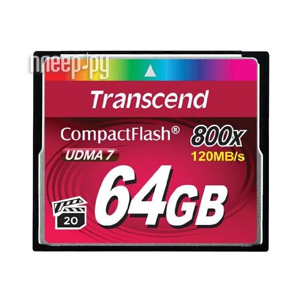 Compact Flash Card 64Gb Transcend (TS64GCF800) 800x Premium RTL