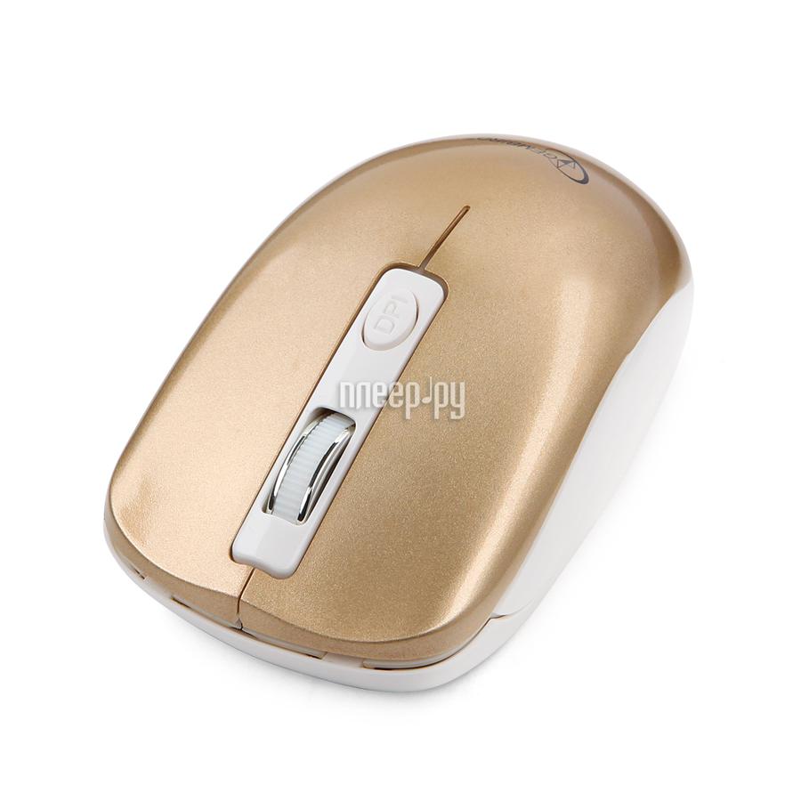 Mouse Wireless Gembird MUSW-400-G (3кн.+скр., золотисто-белый, USB) RTL 