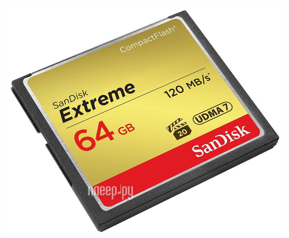 Compact Flash Card 64Gb SanDisk Extreme (SDCFXSB-064G-G46) RTL