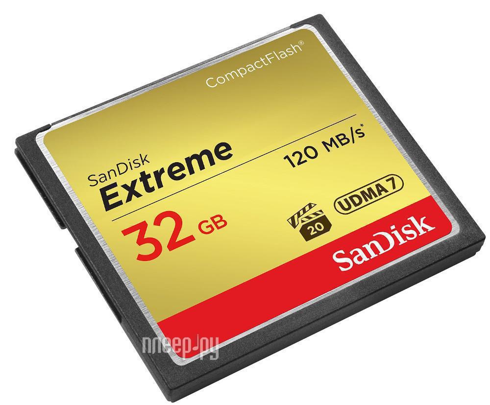 Compact Flash Card 32Gb SanDisk Extreme (SDCFXSB-032G-G46) RTL