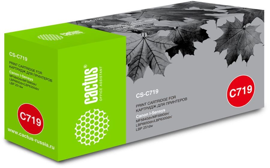 Картридж Cactus CS-C719 для i-SENSYS MF5840/MF5880/LBP6300/6650/MF418x Black