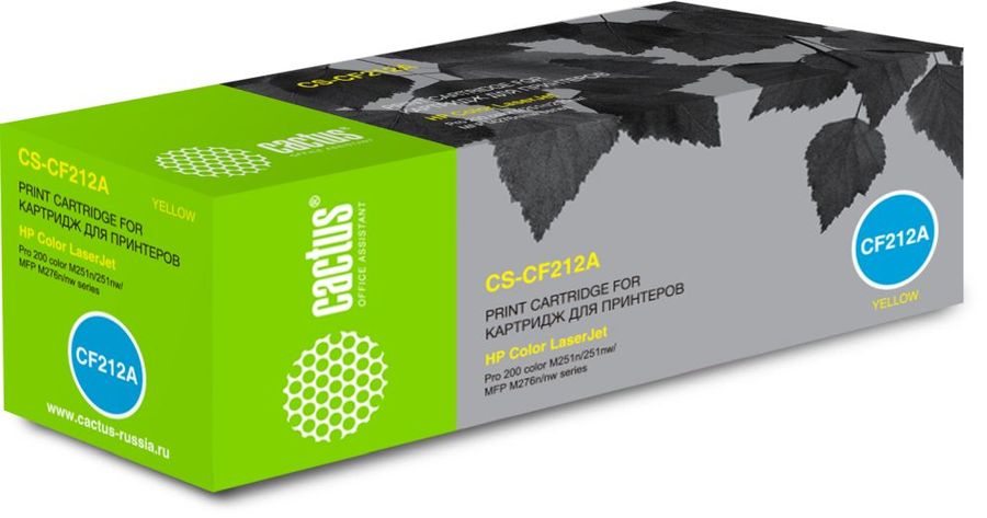 Картридж Cactus CS-CF212A для HP LaserJet Pro 200 M251/M276 Yellow