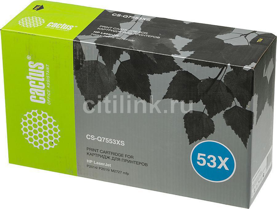 Картридж Cactus CS-Q7553XS для HP P2014/P2015/M2727 Black