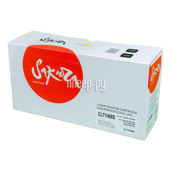 Картридж Sakura CLT-Y406S Yellow для CLX-3300/3305/CLP-360/365