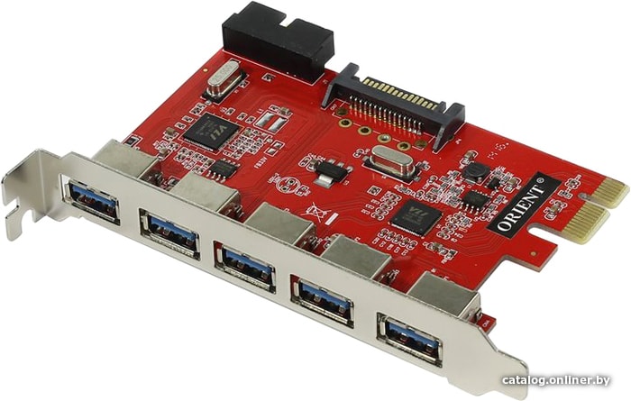 Контроллер PCI-E USB3.0 (5внешн.+2внутр.) ORIENT (VA-3U5219PE) RTL