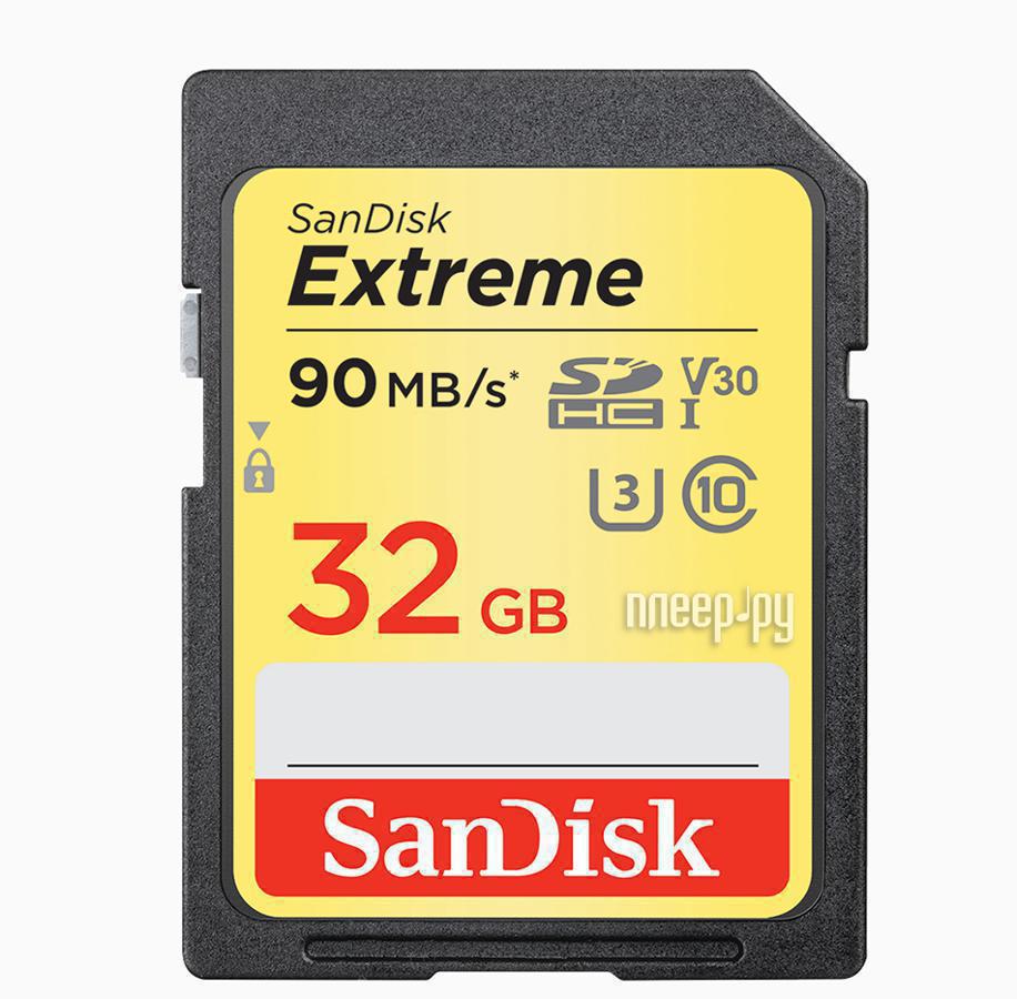SD 32 Gb SanDisk Class 10 UHS-I Extreme SDSDXVE-032G-GNCIN SecureDigital XC RTL