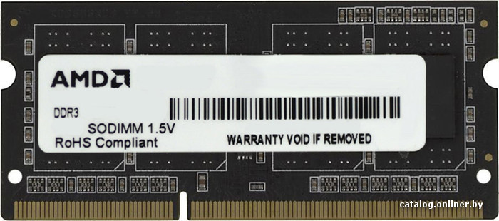 SO-DIMM DDR III 2048MB PC-10600 1333Mhz AMD (R332G1339S1S-UO)