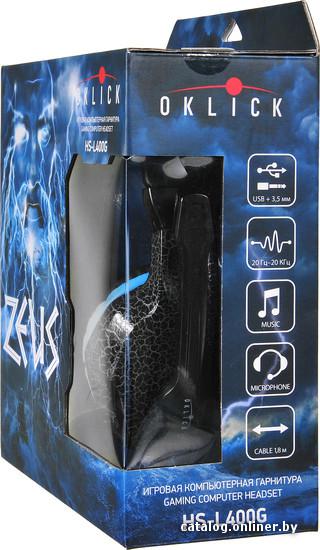 Наушники Oklick HS-L400G Zeus Blue