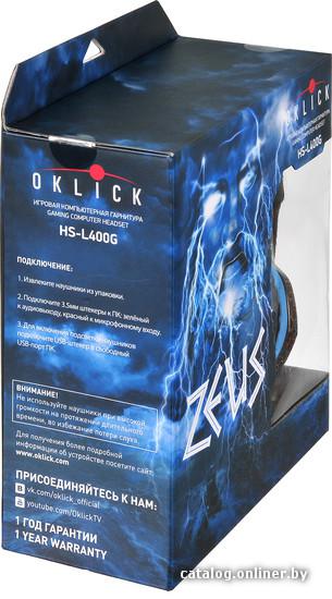 Наушники Oklick HS-L400G Zeus Blue