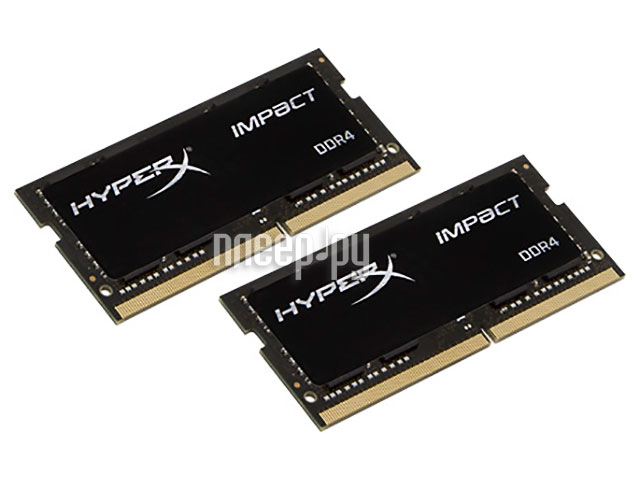 SO-DIMM DDR4 16GB KITof2 PC-19200 2400Mhz Kingston HyperX Impact (HX424S14IB2K2/16) CL14 RTL