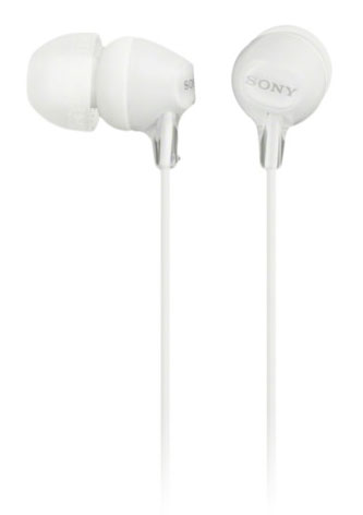 Гарнитура Sony MDR-EX15AP, регулят. громк., 1.2м кабель, 3.5мм, White