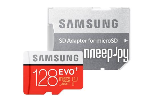 Micro SD 128 Gb Samsung Class 10 UHS-I (EVO Plus MB-MC128GA/RU) (Adapters SD) RTL