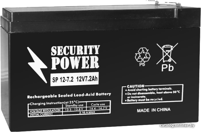 UPS Аккумулятор Security Power SP 12-7 12V/7Ah