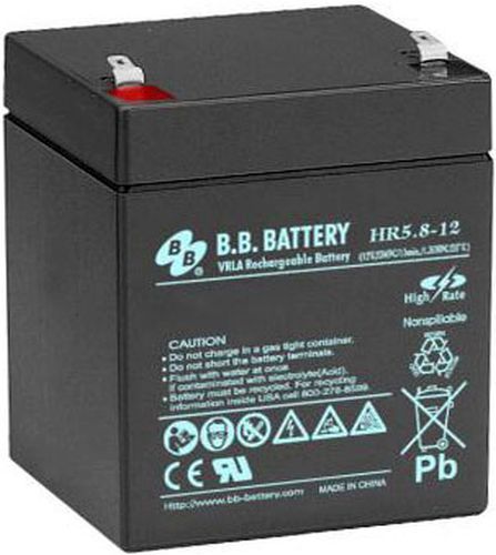 UPS Аккумулятор B.B. Battery HR 5.8-12 12V 5.8Ah BAHR58-12