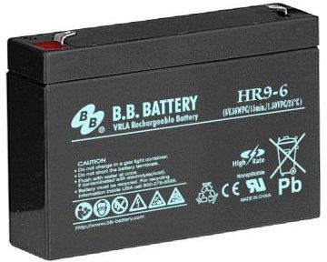 UPS Аккумулятор B.B. Battery HR 9-6 6V 9Ah BAHR9-6