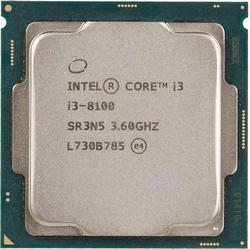 CPU Socket-1151 Intel Core i3-8100 (CM8068403377308) (3.6GHz, SVGA HD Graphics 630 1100MHz, 6Mb, 8000MHz bus, DDR4-2400, 65W) OEM