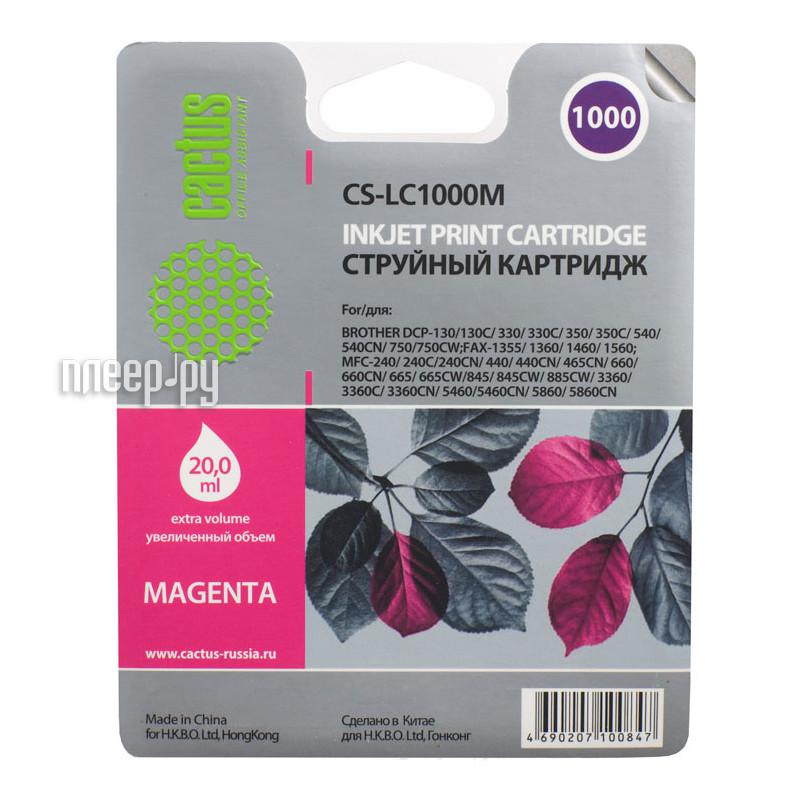 Картридж Cactus CS-LC1000M Magenta для DCP 130C/330C/MFC-240C/5460CN