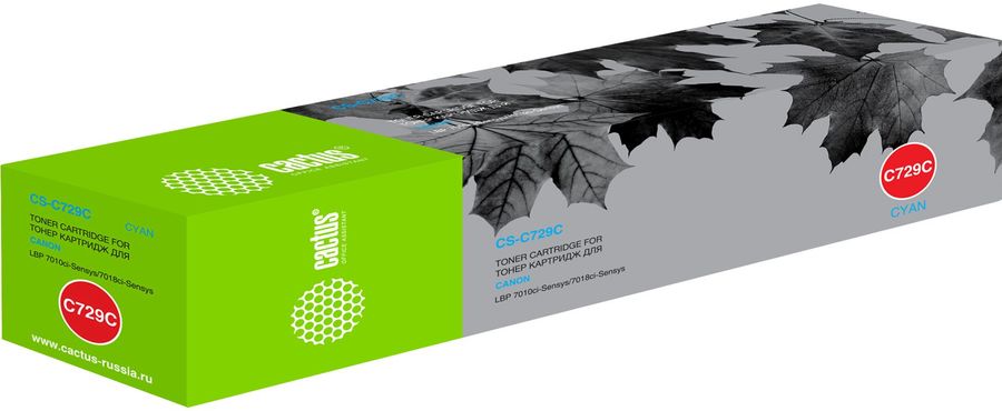 Картридж Cactus CS-C729C Cyan для i-SENSYS LBP-7010C/LBP-7018C