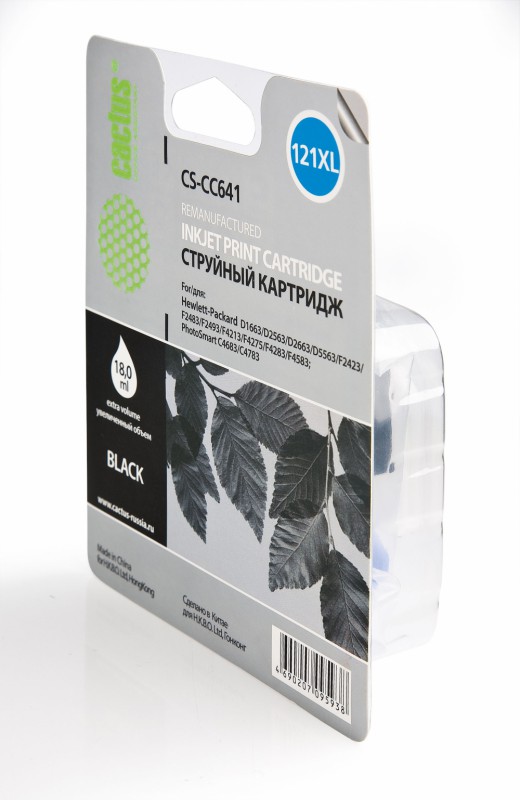 Картридж Cactus CS-CC641 Black для DJ D1663/D2563/D2663/D5563/F2423/F2483