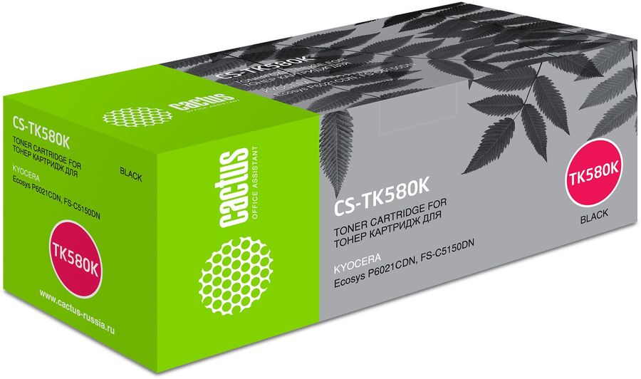 Картридж Cactus CS-TK580K Black для FS-C5150DN/P6021