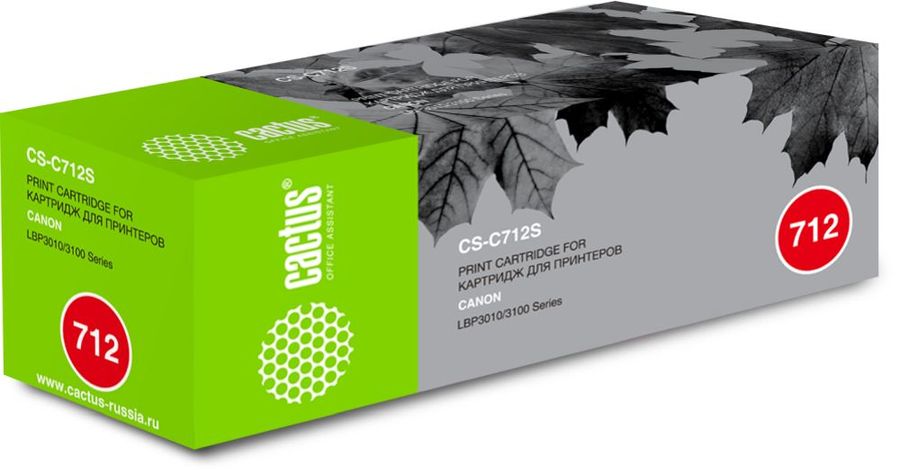 Картридж Cactus CS-C712S Black для Canon LBP-3010/3020