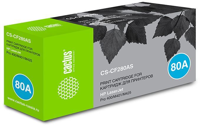 Картридж Cactus CS-CF280AS для HP LJ Pro 400/M401/M425 Black