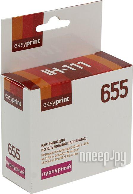 Картридж EasyPrint IH-111 №655 для HP Deskjet Ink Advantage 3525/4615/4625/5525/6525 Purple