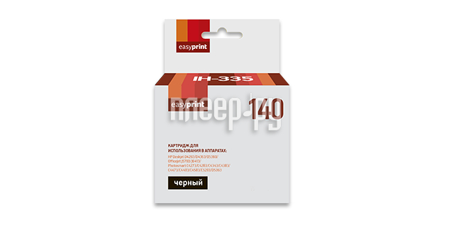 Картридж EasyPrint IH-335 №140 Black для HP Deskjet D4263/D4363/D5360/Officejet J5783/J6413/Photosmart C4273/C4283/C4343/C4383/C4473/C4483/C4583/C5283/D5363