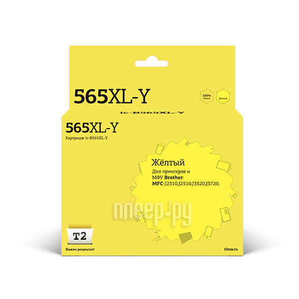 Картридж T2 IC-B565XL-Y (аналог Brother LC-565XL-Y) для MFC-J2310/J2510/J3520/J3720 Yellow